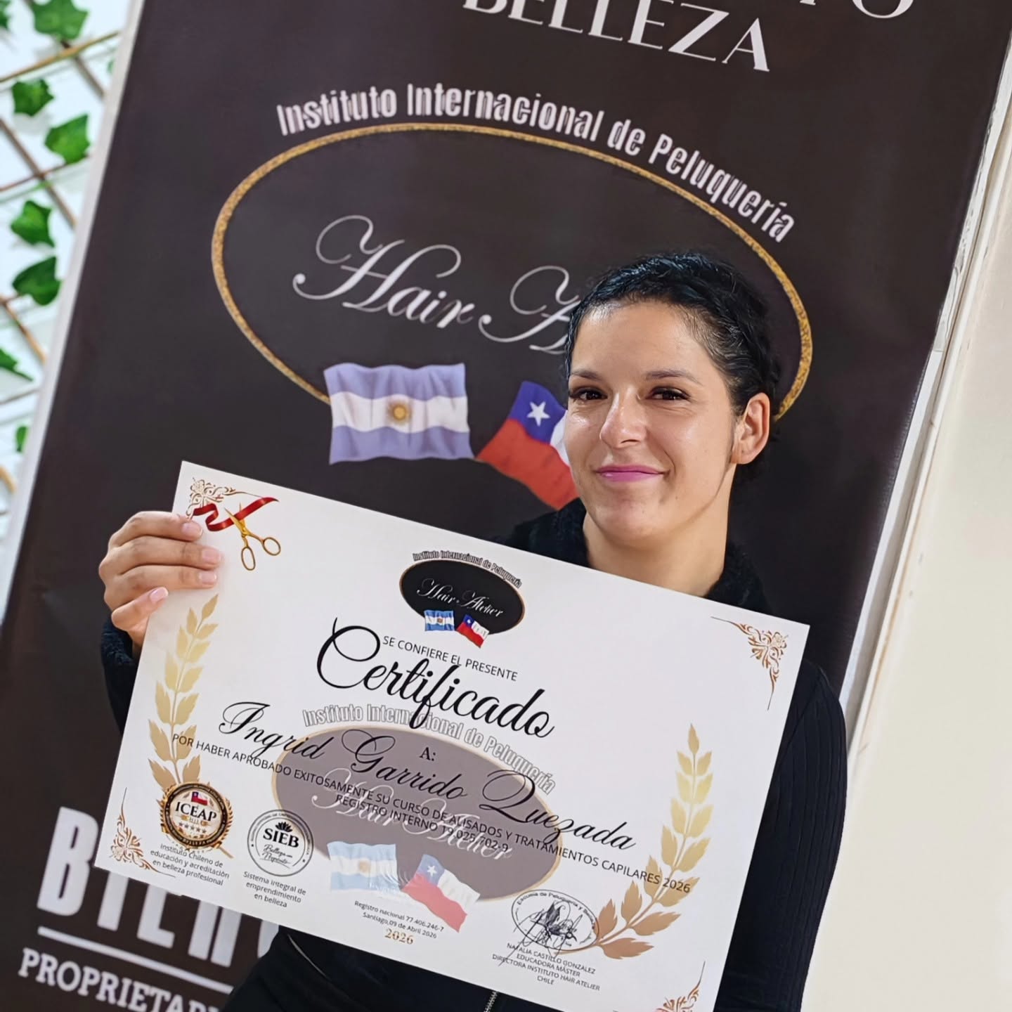 Ingrid Garrido - Certificada en Alisados y Tratamientos Capilares - Instituto Hair Atelier