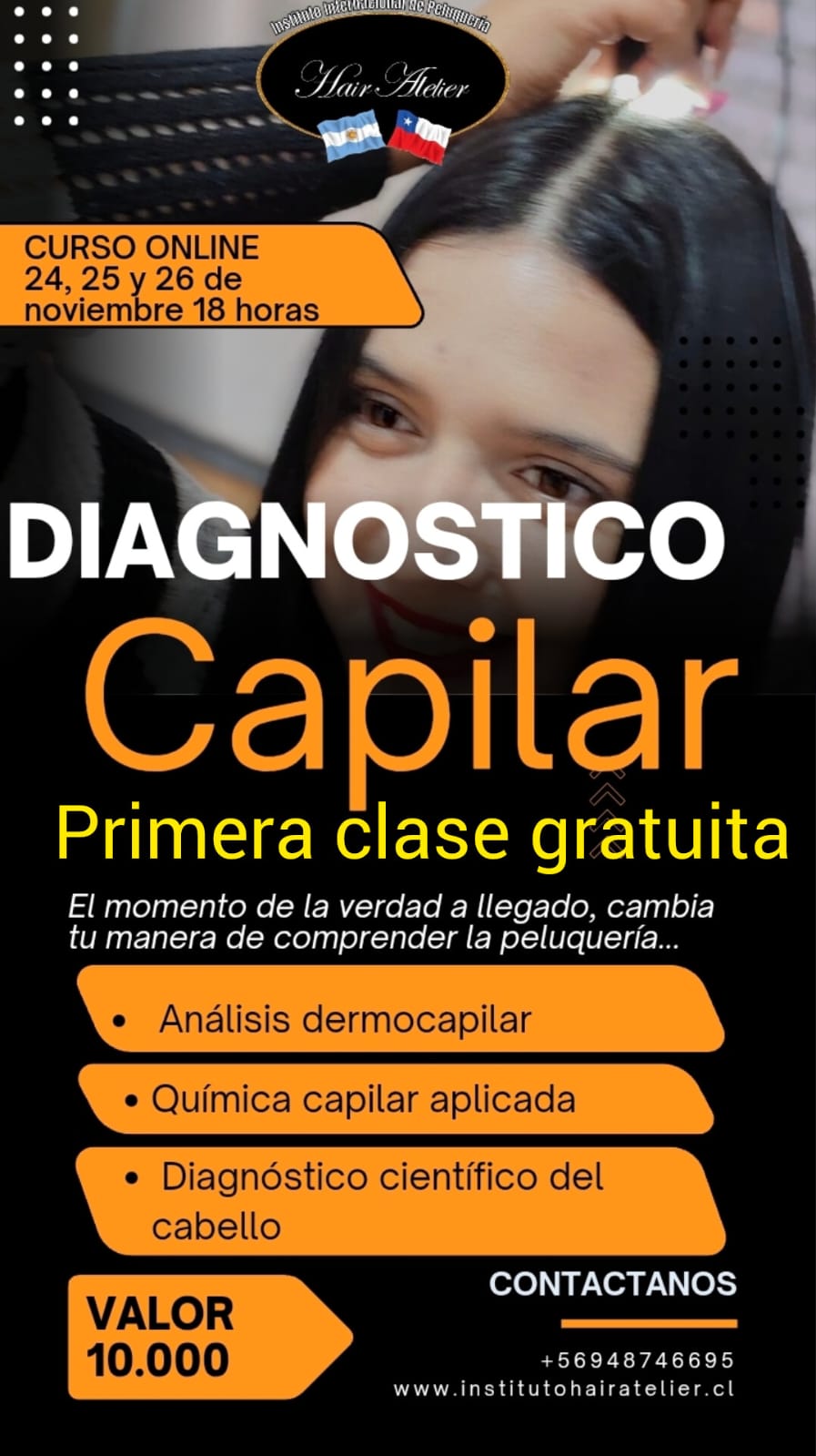 Curso Diagnóstico Capilar Profesional Santiago - Análisis y Tratamientos